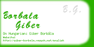 borbala giber business card